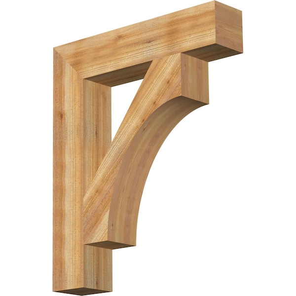 Ekena Millwork Westlake Block Rough Sawn Bracket, Western Red Cedar, 6"W x 30"D x 36"H BKT06X30X36WTL05RWR - main